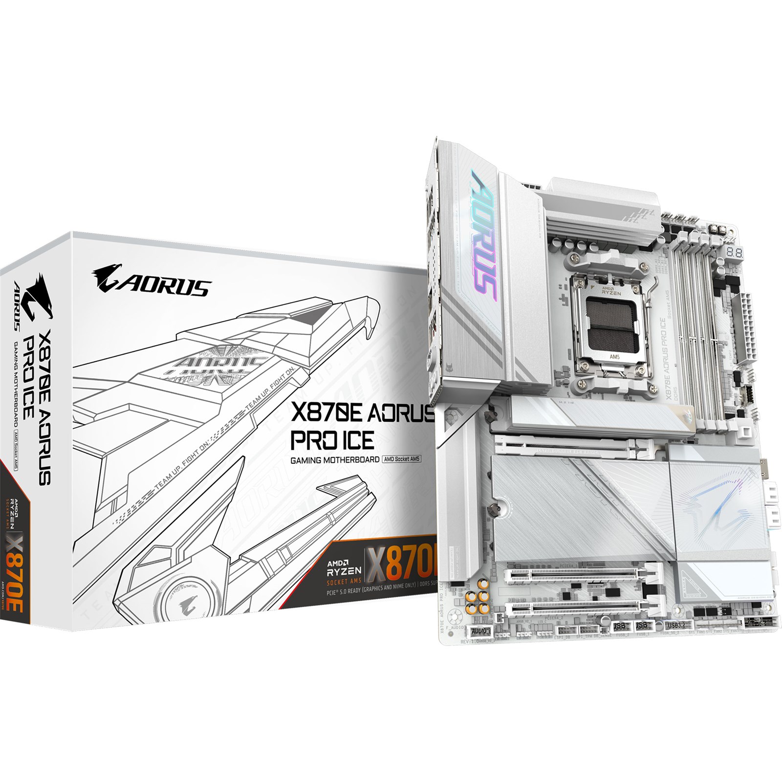 Gigabyte X870E AORUS PRO ICE ATX Motherboard For AMD AM5 CPUs